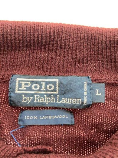 商品画像：ニットポロ/L/ウール/BRD 3