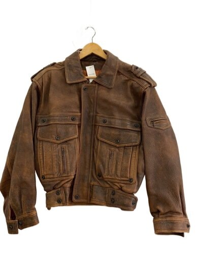 レザージャケット・ブルゾン/M/レザー/BRW