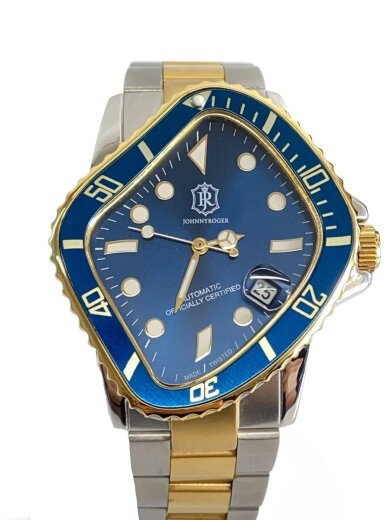 商品画像：JOHNNYROGER/自動巻腕時計/アナログ/ステンレス/BLU/GLD 1