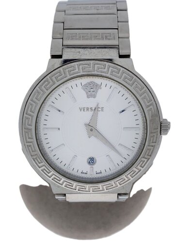 画像：VERSACEメデューサデイト/クォーツ腕時計/アナログ/ステンレス/WHT/SLV/SS/zlq1