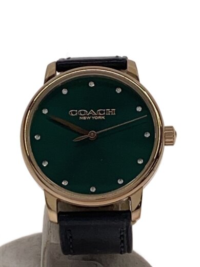 商品画像：PERRY/Grand/クォーツ腕時計/アナログ/レザー/GRN/BLK/SS/14503972// 1