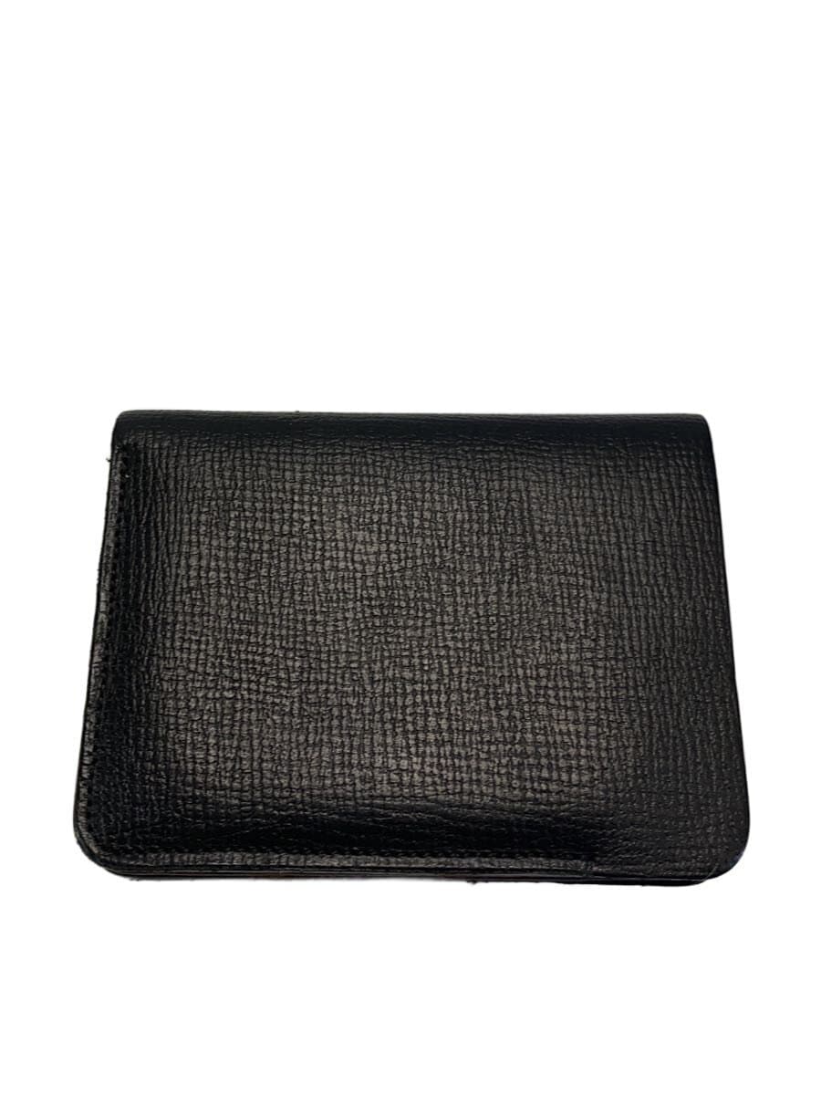 forme / POST WALLET/2つ折り財布/レザー/BLK/メンズ