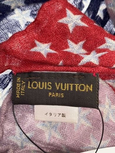 商品画像：ストール/リネン・シルク/モノグラム/ユニセックス/星柄×モノグラム/400505 2