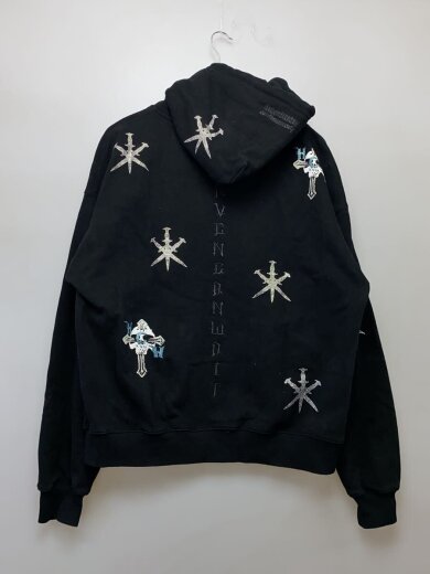 商品画像：RHINESTONE HOODIE/ラインストーン/ジップパーカー/M/総柄/DK-T5-UK// 2