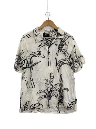 商品画像：半袖シャツ/M/レーヨン/WHT/総柄// 1