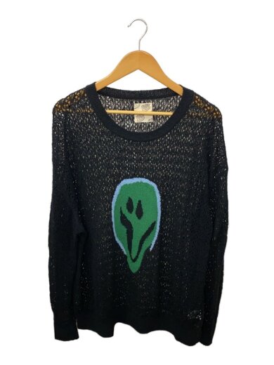 商品画像：ニット・セーター(薄手)/2/コットン/BLK// 1