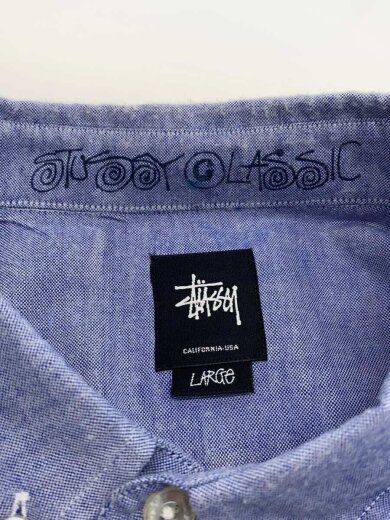 商品画像：長袖シャツ/L/コットン/BLU/無地// 3