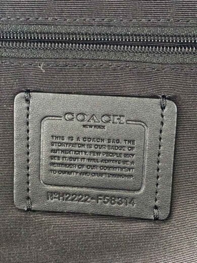 画像：COACHリュック/PVC/BLK/総柄/F583145