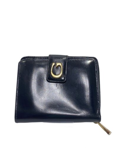 商品画像：2つ折り財布/レザー/BLK/レディース// 1
