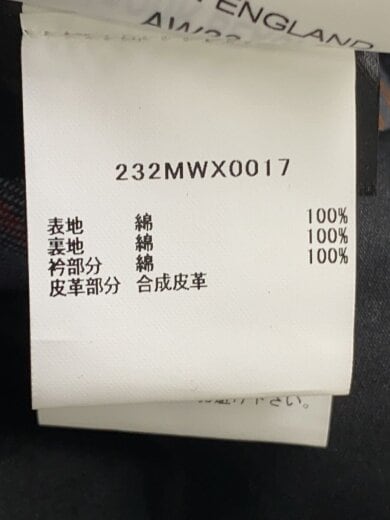 商品画像：ジャケット/36/コットン/BLK/無地/232MWX0017// 5