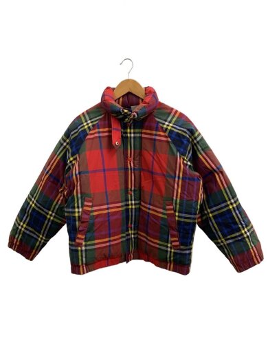 商品画像：ダウンジャケット/S/コットン/RED/チェック 1