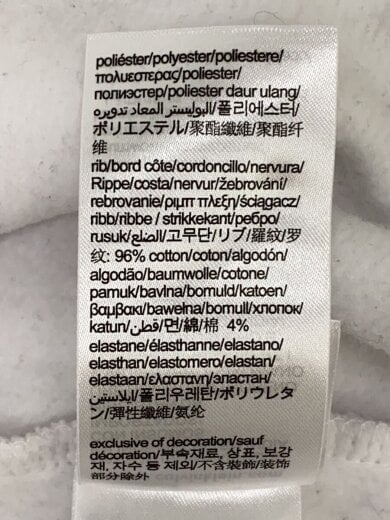 商品画像：スウェット/XS/ポリエステル/WHT/無地/47A215G 4