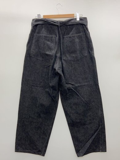 商品画像：21SS/デニムベルテッドパンツ/ストレートパンツ/3/デニム/BLK/無地/T01-03004 2