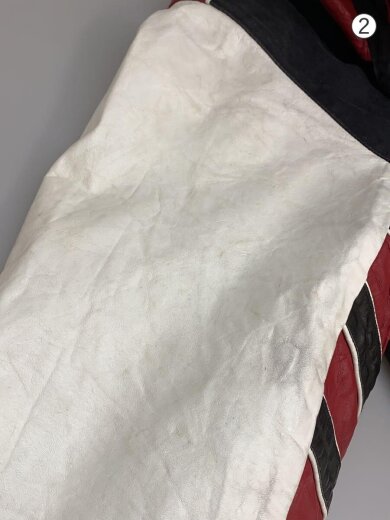 商品画像：レザー切替えジャケット/レザージャケット・ブルゾン/L/コットン/マルチカラー 7