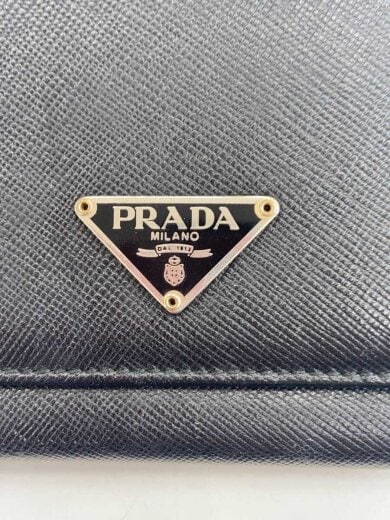 画像：PRADA3つ折り財布/--/BLK/メンズ3