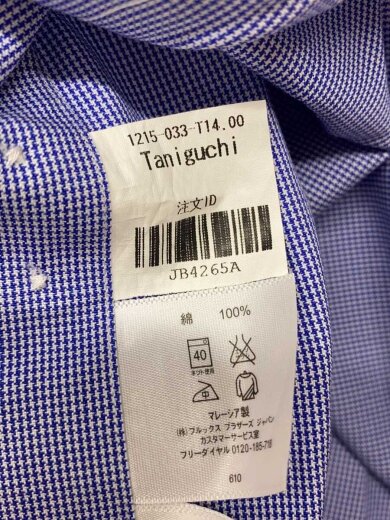 商品画像：長袖シャツ/--/--/NVY/チェック 4