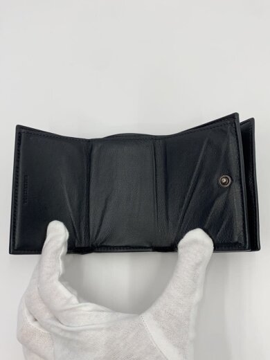 商品画像：3つ折り財布/レザー/BLK/メンズ/664037 15YNY 1000 4