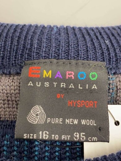 商品画像：ニット・セーター(厚手)/16/ウール/BLU/総柄 3