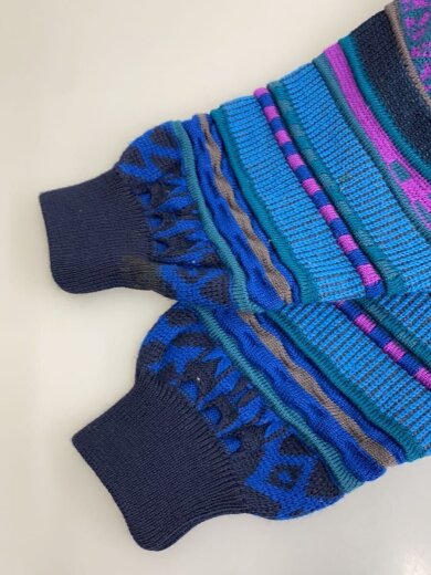 商品画像：ニット・セーター(厚手)/16/ウール/BLU/総柄 4