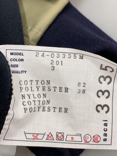 商品画像：ジップパーカー/3/コットン/NVY/無地/24-03335M 3