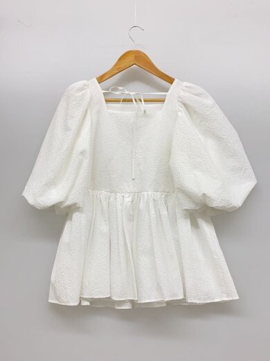商品画像：半袖ブラウス/0/ポリエステル/WHT/無地/09WFT242944 2