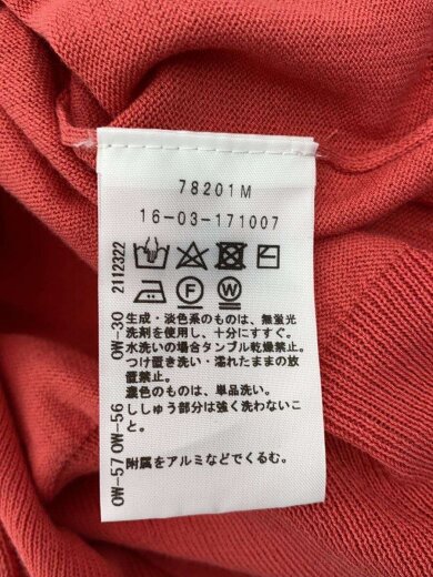 商品画像：カーディガン(薄手)/2/コットン/RED/無地/78201　M 5