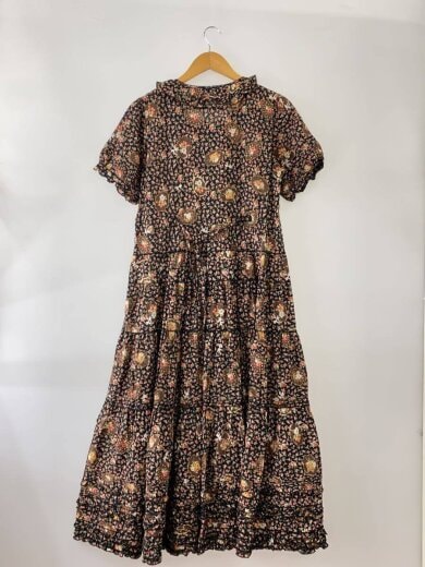 商品画像：半袖ワンピース/L/コットン/BLK/花柄/A2151FAY303// 2