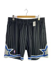 ショートパンツ/2L/ポリエステル/BLK/ストライプ