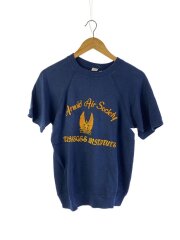 70S/usa製/カレッジ/Tシャツ/M/コットン/BLU