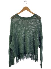 ニット・セーター(薄手)/FREE/コットン/GRN/20SS K-1/20SS/Pullover Fringe