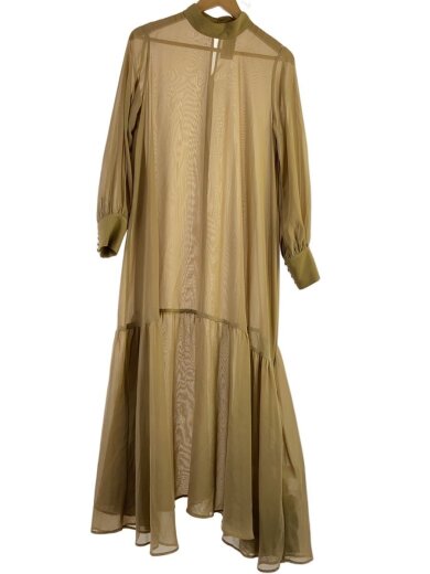 商品画像：長袖ワンピース/M/ポリエステル/BRW/無地 1