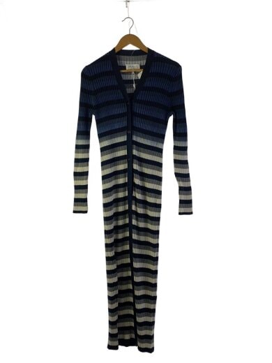 商品画像：カーディガン(薄手)/M/コットン/NVY/ボーダー 1