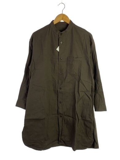 商品画像：コットンオックスシャツコート/長袖ワンピース/2/コットン/BRW/G231-B017 1