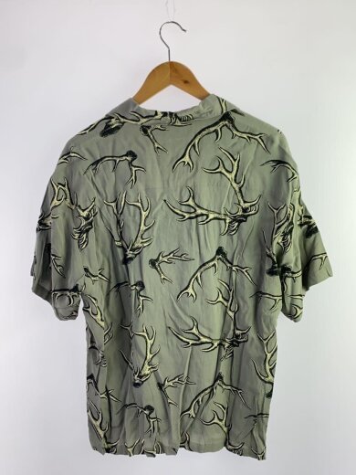 商品画像：HORN/R-SHIRT/半袖シャツ/M/レーヨン/GRY/総柄/221tsnh-shm06 2