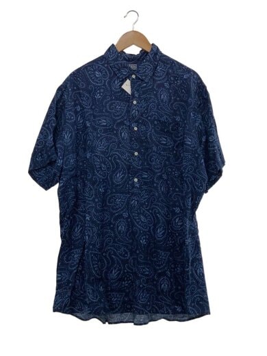 商品画像：半袖シャツ/XL/リネン/NVY/ペーズリー 1