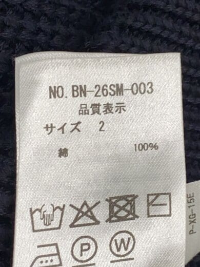 商品画像：ニット・セーター(厚手)/2/コットン/BLK/無地/bn-26sm-003// 4