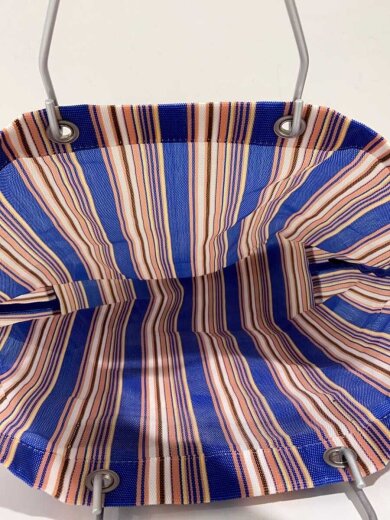 商品画像：フラワーカフェ/トートバッグ/カゴバッグ/マルチカラー/ストライプ 6