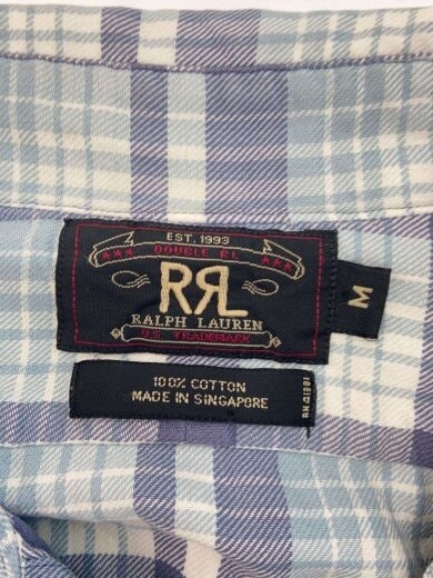 商品画像：半袖シャツ/M/コットン/BLU/チェック 3