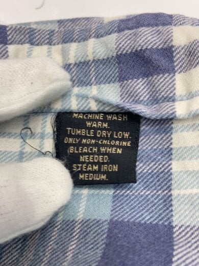 商品画像：半袖シャツ/M/コットン/BLU/チェック 4