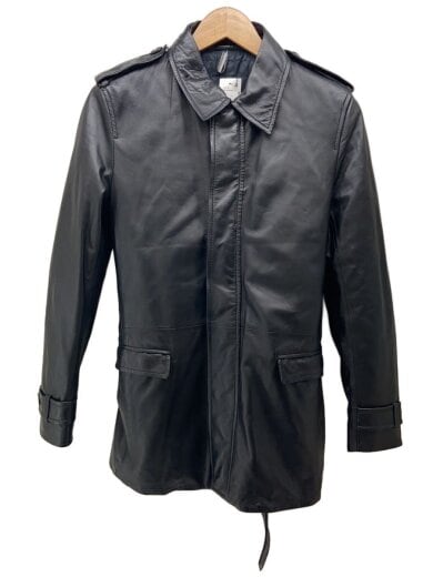 商品画像：ステンカラーコート/44/羊革/BLK/333L448N0168 1