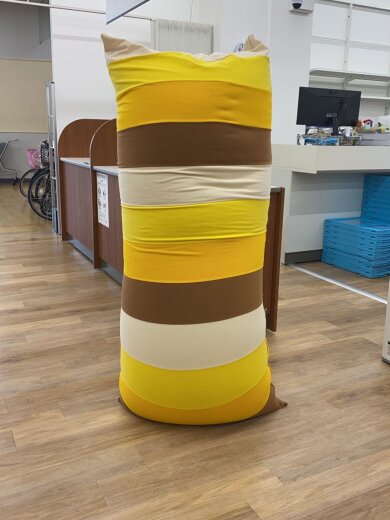 画像：Yogiboソファその他/マルチカラー/ヨギボーマックス/ボーダー/YLW1