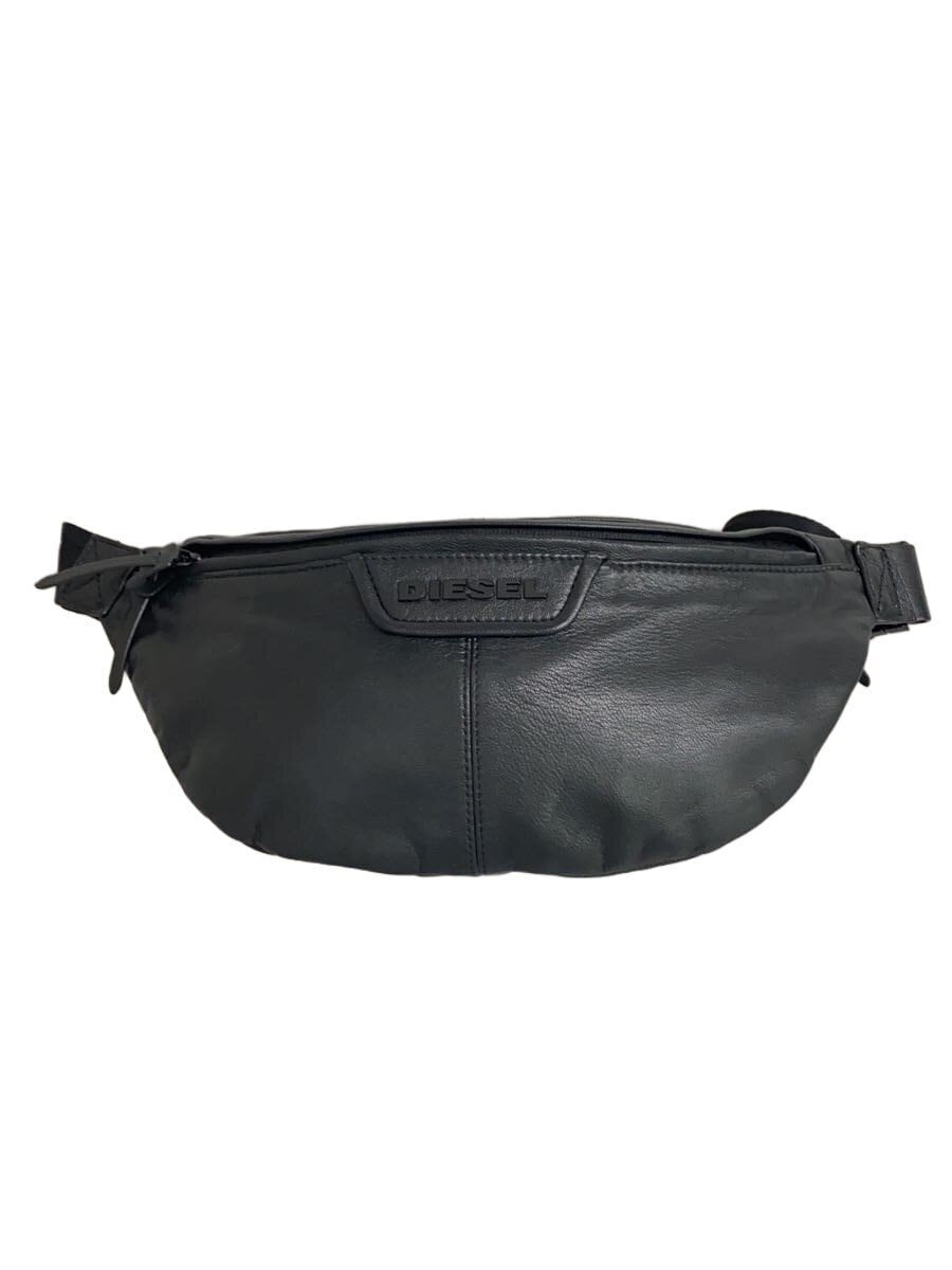 DIESEL / ウエストバッグ/レザー/BLK