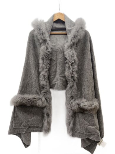 商品画像：ポンチョ/--/カシミア/GRY/1638 4503-0 1