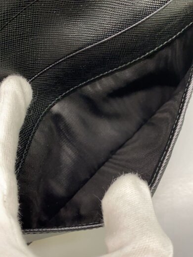 商品画像：長財布/レザー/BLK/無地/メンズ/札入れ/シミ有 6