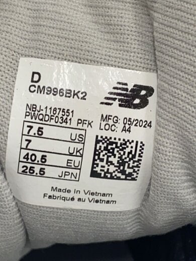 商品画像：ローカットスニーカー/25.5cm/BLK/CM996BK2 5