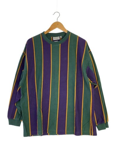 商品画像：L/S RUBEN T-SHIRT/長袖Tシャツ/M/コットン/GRN/ストライプ// 1
