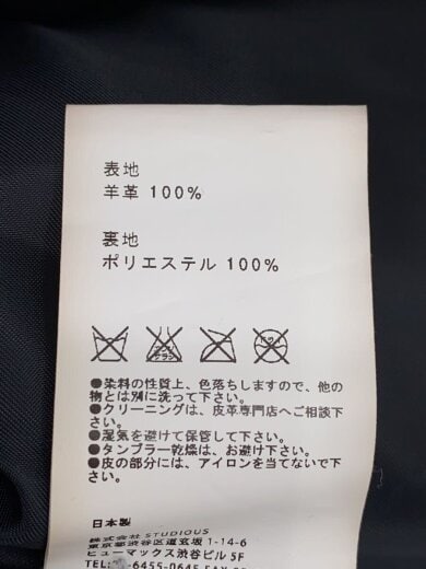 商品画像：ダブルライダースジャケット/2/羊革/BLK/506152003 4