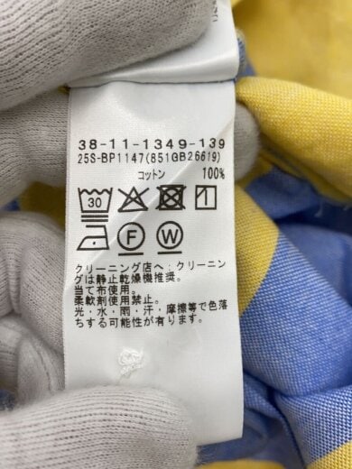 商品画像：長袖シャツ/XL/コットン/BLU/ボーダー/38-11-1349-139-56-22 4