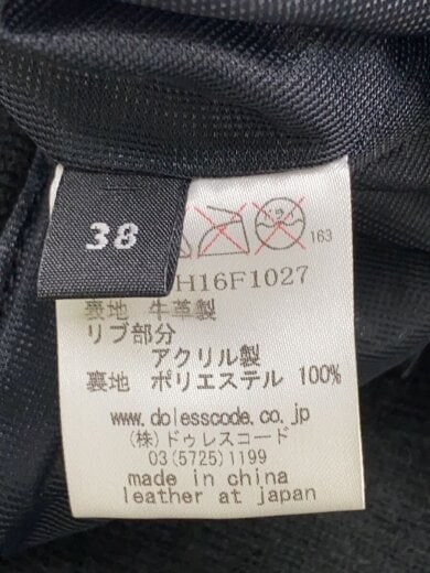 商品画像：レザージャケット・ブルゾン/38/牛革/BLK/無地 4