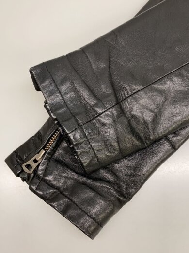 商品画像：レザージャケット・ブルゾン/38/牛革/BLK/無地 5